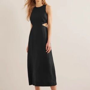 BODEN linen cut out midi dress *size 8 NWT